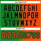 Custom Grass Green Orange-Black Gradient Fashion Performance T-Shirt