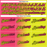 Custom Neon Yellow Neon Pink-Black Gradient Fashion Performance T-Shirt