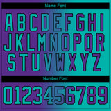 Custom Purple Aqua-Black Gradient Fashion Hockey Lace Neck Jersey