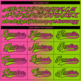 Custom Neon Green Pink-Black Gradient Fashion Hockey Lace Neck Jersey