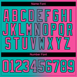 Custom Aqua Pink-Black Gradient Fashion Hockey Lace Neck Jersey