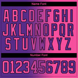 Custom Purple Pink-Black Gradient Fashion Hockey Lace Neck Jersey