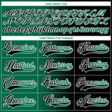 Custom Black Kelly Green-White Gradient Fashion Hockey Lace Neck Jersey