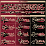 Custom Black Crimson-City Cream Gradient Fashion Hockey Lace Neck Jersey