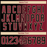 Custom Black Crimson-City Cream Gradient Fashion Hockey Lace Neck Jersey