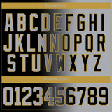 Custom Black Gray-Old Gold Gradient Fashion Hockey Lace Neck Jersey