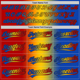 Custom Thunder Blue Red Yellow-Black Authentic Gradient Fashion Baseball Jersey
