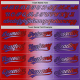 Custom Purple Red Light Purple-Black Authentic Gradient Fashion Baseball Jersey