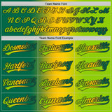 Custom Neon Green Kelly Green Yellow-Black Authentic Gradient Fashion Baseball Jersey