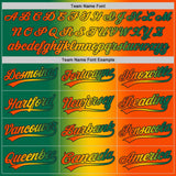 Custom Orange Kelly Green Yellow-Black Authentic Gradient Fashion Baseball Jersey