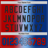 Custom Red Royal Light Blue-Black Authentic Gradient Fashion Baseball Jersey