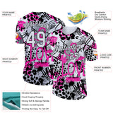 Custom Graffiti Pattern White-Black 3D Performance T-Shirt
