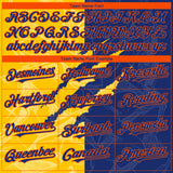 Custom Stitched Graffiti Pattern Royal Yellow-Orange 3D Scratch Sports Pullover Sweatshirt Hoodie