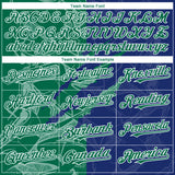 Custom Stitched Graffiti Pattern Kelly Green Royal-White 3D Scratch Sports Pullover Sweatshirt Hoodie