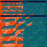 Custom Stitched Graffiti Pattern Teal Orange-Black 3D Scratch Sports Pullover Sweatshirt Hoodie