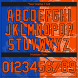 Custom Stitched Graffiti Pattern Orange Thunder Blue-Black 3D Scratch Sports Pullover Sweatshirt Hoodie