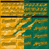 Custom Stitched Graffiti Pattern Yellow Kelly Green-Black 3D Scratch Sports Pullover Sweatshirt Hoodie