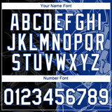 Custom Graffiti Pattern White Black-Royal Scratch 3D Performance T-Shirt