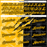 Custom Graffiti Pattern Gold-Black Scratch 3D Performance T-Shirt