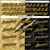 Custom Graffiti Pattern Old Gold-Black Scratch 3D Performance T-Shirt