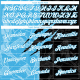 Custom Graffiti Pattern White Black-Sky Blue Scratch 3D Performance T-Shirt