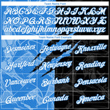 Custom Graffiti Pattern White Black-Powder Blue Scratch 3D Performance T-Shirt