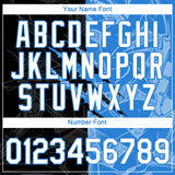 Custom Graffiti Pattern White Black-Powder Blue Scratch 3D Performance T-Shirt