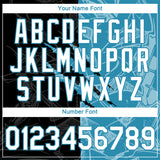 Custom Graffiti Pattern White Black-Panther Blue Scratch 3D Performance T-Shirt