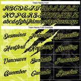 Custom Graffiti Pattern Black-Neon Yellow Scratch 3D Performance T-Shirt