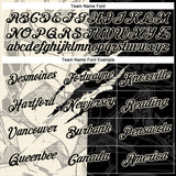 Custom Graffiti Pattern Black-Cream Scratch 3D Performance T-Shirt