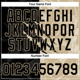 Custom Graffiti Pattern Black-Vegas Gold Scratch 3D Performance T-Shirt