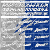 Custom Graffiti Pattern White Royal-Gray Scratch 3D Performance T-Shirt