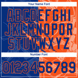 Custom Graffiti Pattern Royal-Orange Scratch 3D Performance T-Shirt