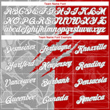 Custom Graffiti Pattern White Red-Gray Scratch 3D Performance T-Shirt