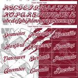 Custom Graffiti Pattern Crimson-White Scratch 3D Performance T-Shirt