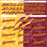 Custom Graffiti Pattern Crimson-Gold Scratch 3D Performance T-Shirt