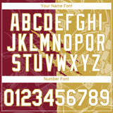 Custom Graffiti Pattern White Crimson-Old Gold Scratch 3D Performance T-Shirt