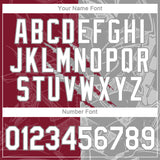 Custom Graffiti Pattern White Crimson-Gray Scratch 3D Performance T-Shirt