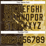 Custom Graffiti Pattern Brown-Old Gold Scratch 3D Performance T-Shirt