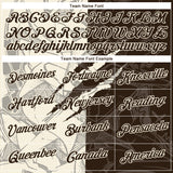 Custom Graffiti Pattern Brown-Cream Scratch 3D Performance T-Shirt