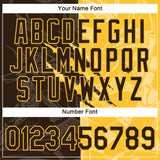 Custom Graffiti Pattern Brown-Gold Scratch 3D Performance T-Shirt