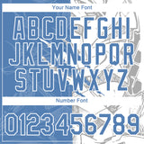 Custom Graffiti Pattern Light Blue-White Scratch 3D Performance T-Shirt