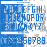 Custom Graffiti Pattern Powder Blue-White Scratch 3D Performance T-Shirt