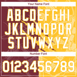 Custom Graffiti Pattern White Burgundy-Gold Scratch 3D Performance T-Shirt