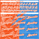 Custom Graffiti Pattern White Powder Blue-Orange Scratch 3D Performance T-Shirt