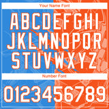 Custom Graffiti Pattern White Powder Blue-Orange Scratch 3D Performance T-Shirt