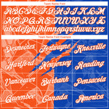 Custom Graffiti Pattern White Thunder Blue-Orange Scratch 3D Performance T-Shirt