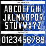 Custom Graffiti Pattern White Black-Thunder Blue Scratch 3D Performance T-Shirt