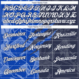 Custom Graffiti Pattern White Navy-Thunder Blue Scratch 3D Performance T-Shirt