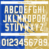 Custom Graffiti Pattern White Thunder Blue-Old Gold Scratch 3D Performance T-Shirt